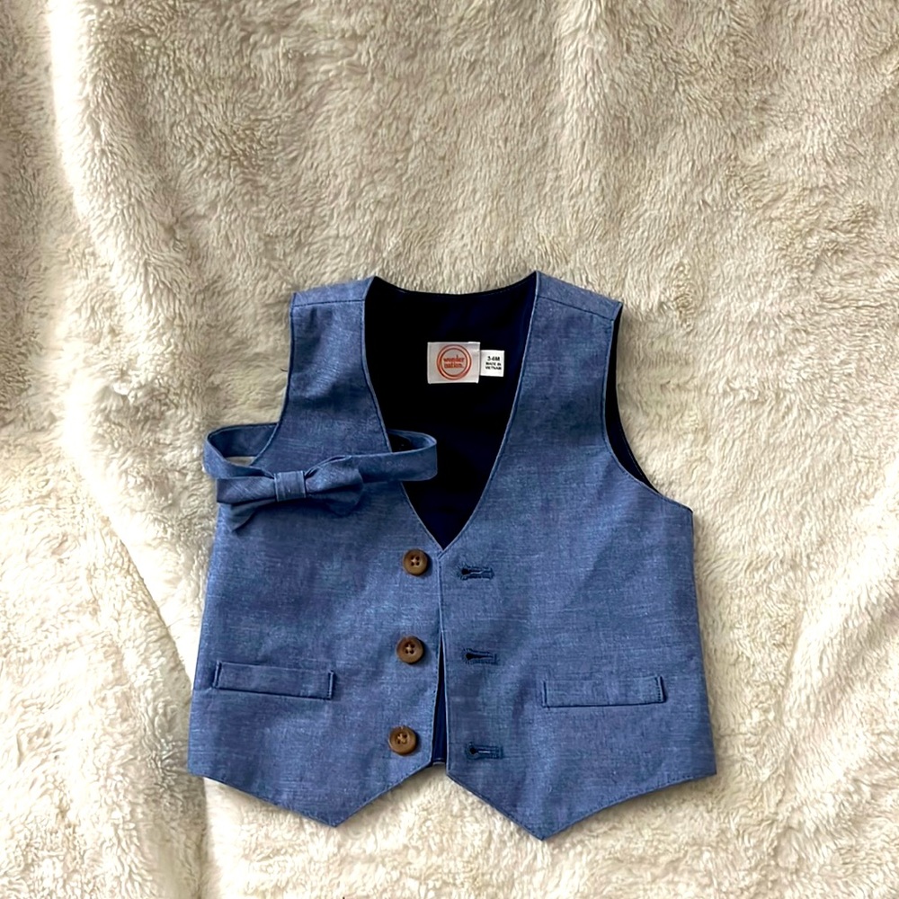 Vest with bow tie